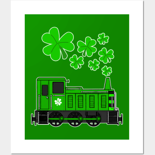 St. Patrick's Day Train Diesel Shunter Railroad Enthusiast Posters and Art